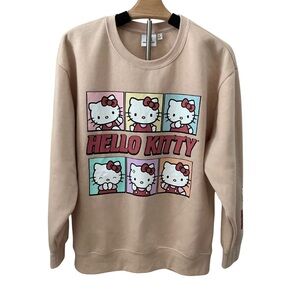 Hello Kitty Women's Beige and Multicolor Sweater